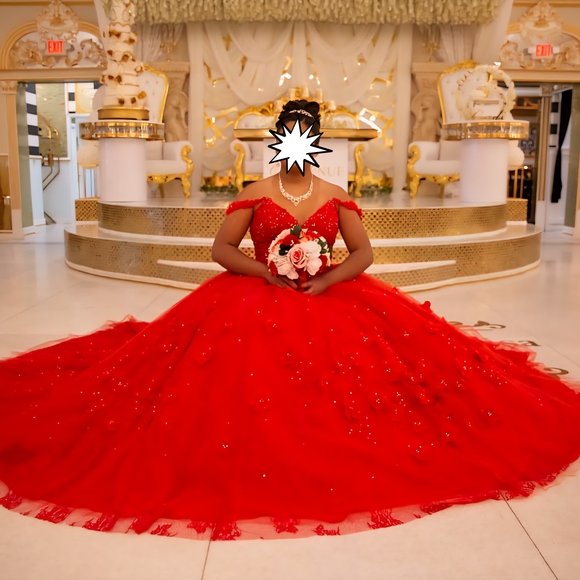 Stunning Scarlet Quinceañera Dress - Picture 8 of 9